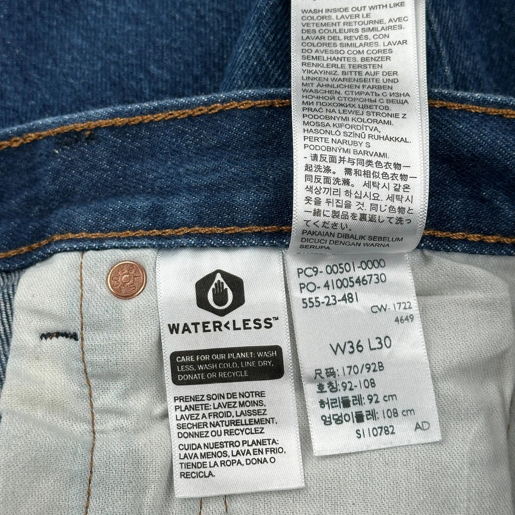 501 Levis Jeans - 34W 28L Blue Cotton - Image 6