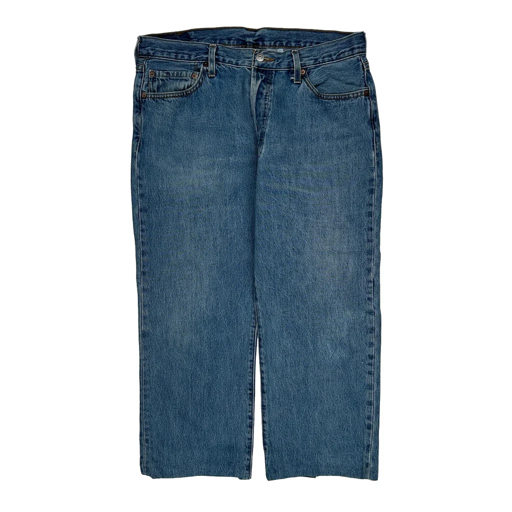 501 Levis Jeans - 34W 24L Blue Denim - Image 2