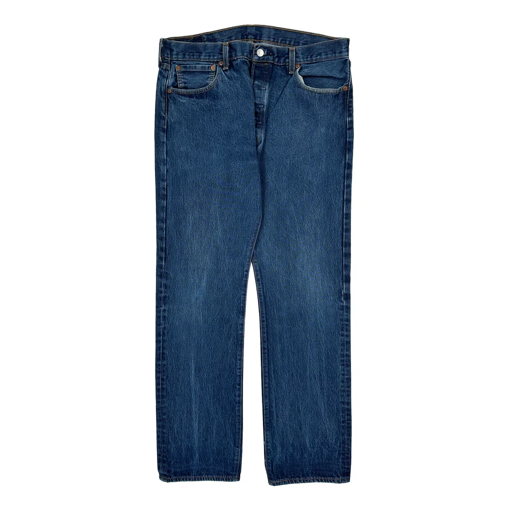 501 Levis Jeans - 34W 34L Blue Cotton - Image 2
