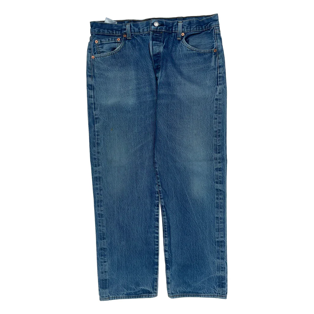 501 Levis Jeans - 34W 28L Blue Cotton - Image 2