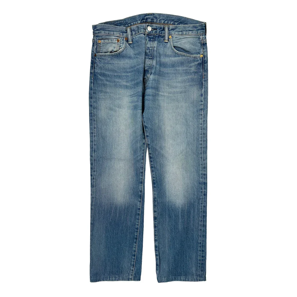501 Levis Jeans - 34W 31L Blue Cotton - Image 2