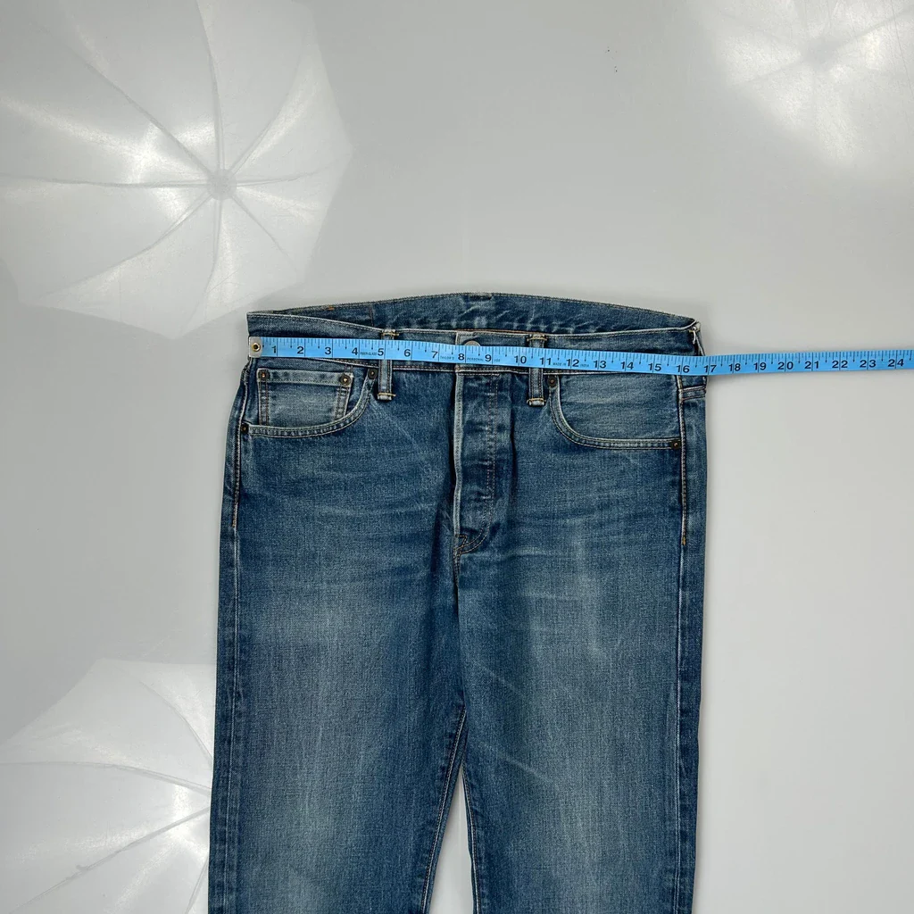 501 Levis Jeans - 34W 30L Blue Cotton - Image 3