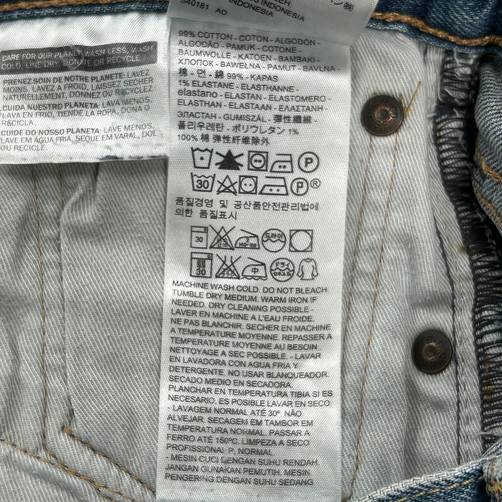 501 Levis Jeans - 34W 30L Blue Cotton - Image 6
