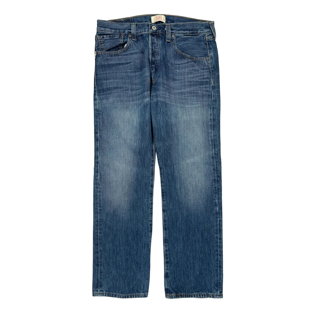 501 Levis Jeans - 34W 30L Blue Cotton - Image 2