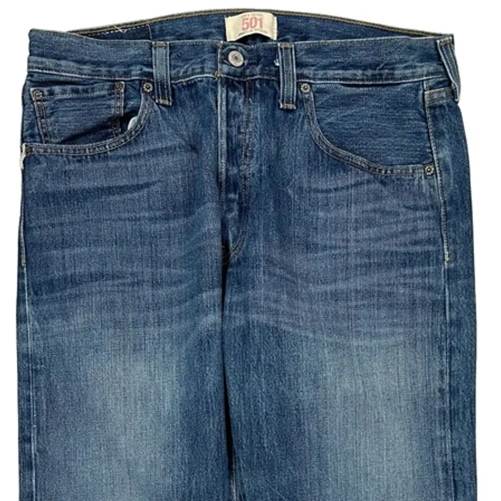 501 Levis Jeans - 34W 30L Blue Cotton - Image 9