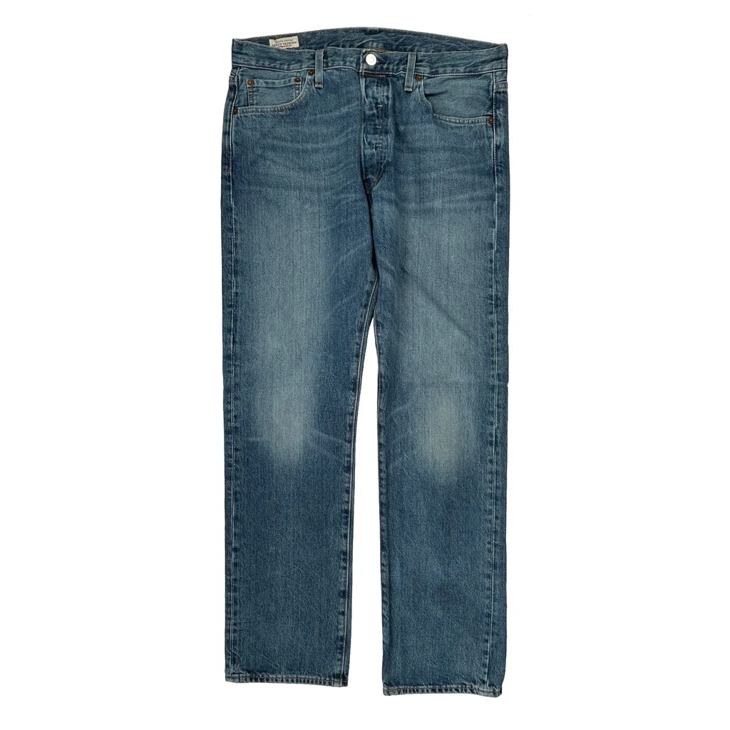 501 Levis Jeans - 34W 32L Blue Cotton - Image 2