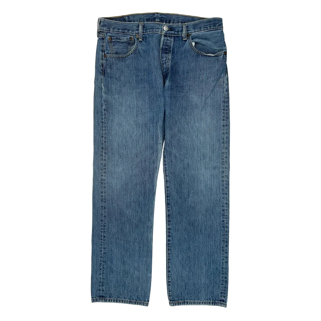 501 Levis Jeans - 35W 32L Blue Cotton - Image 2