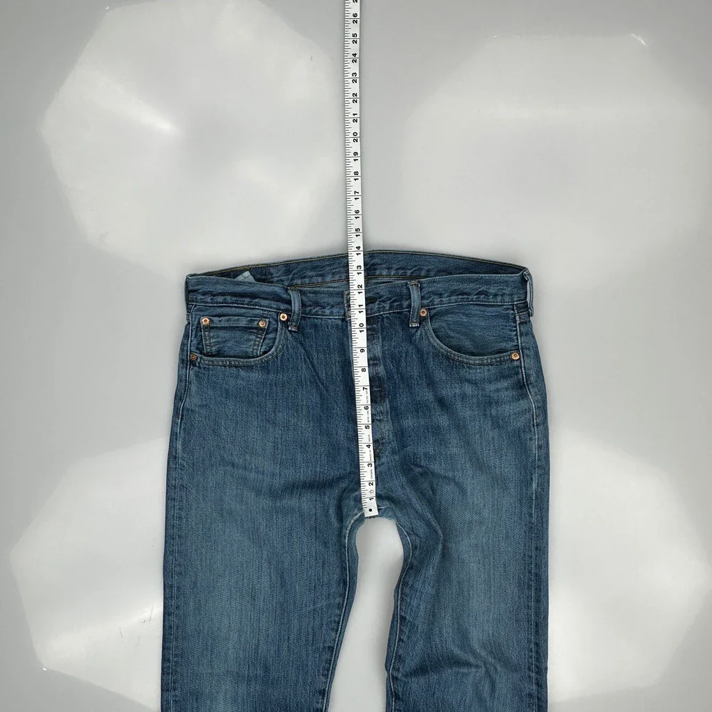 501 Levis Jeans - 36W 34L Blue Cotton - Image 4