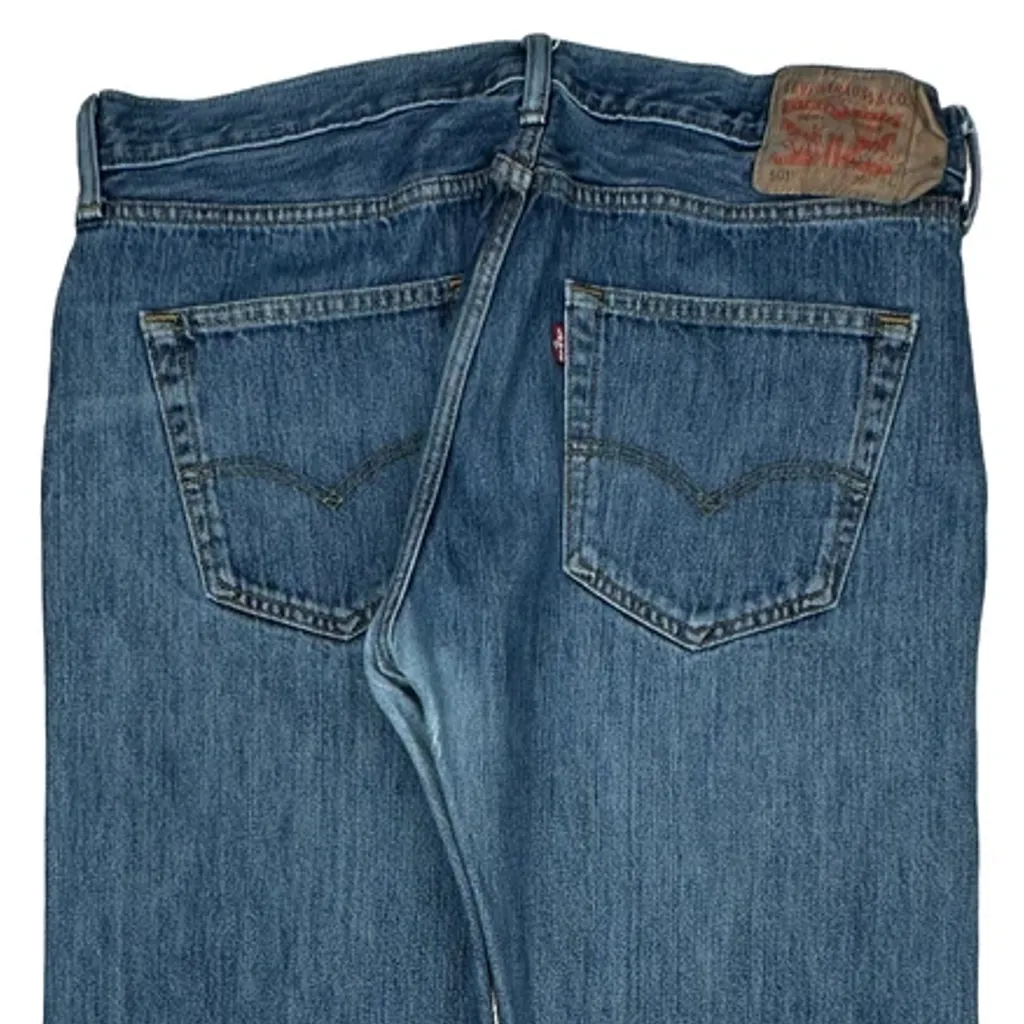 501 Levis Jeans - 36W 34L Blue Cotton - Image 8