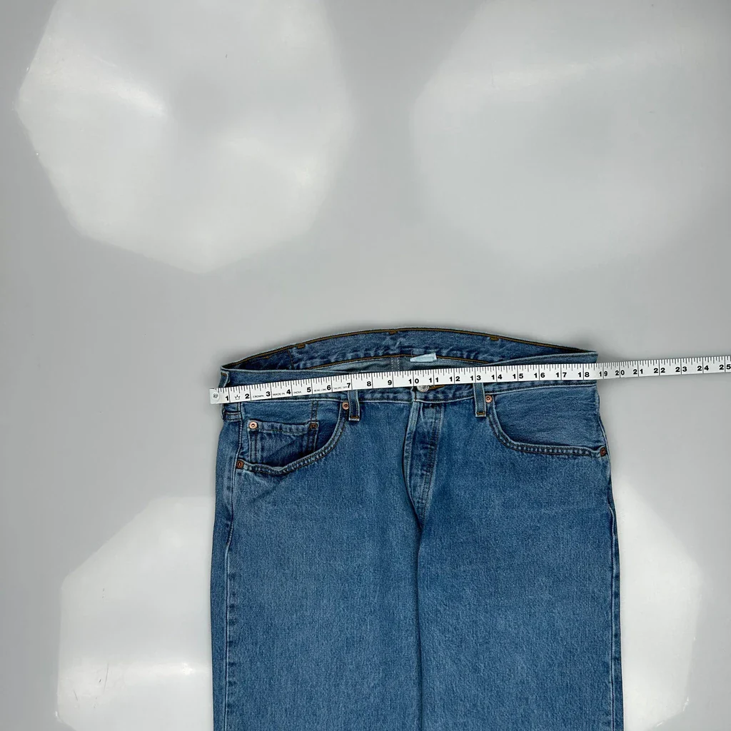 501 Levis Jeans - 36W 31L Blue Denim - Image 3