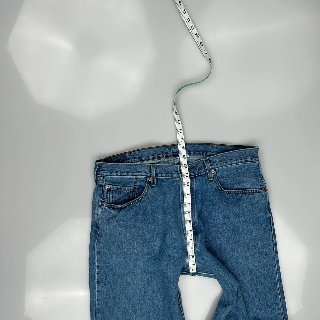 501 Levis Jeans - 36W 31L Blue Denim - Image 4