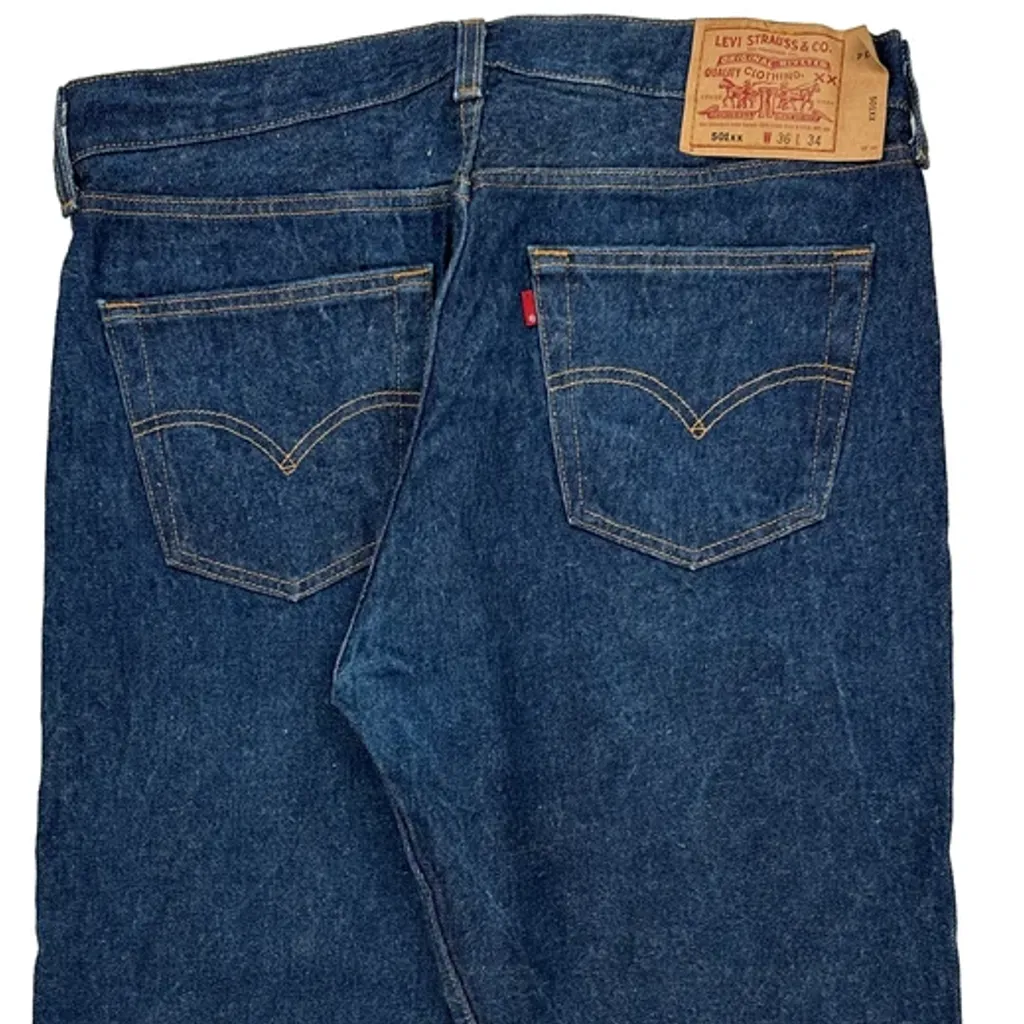 501 Levis Jeans - 36W 26L Blue Denim - Image 6