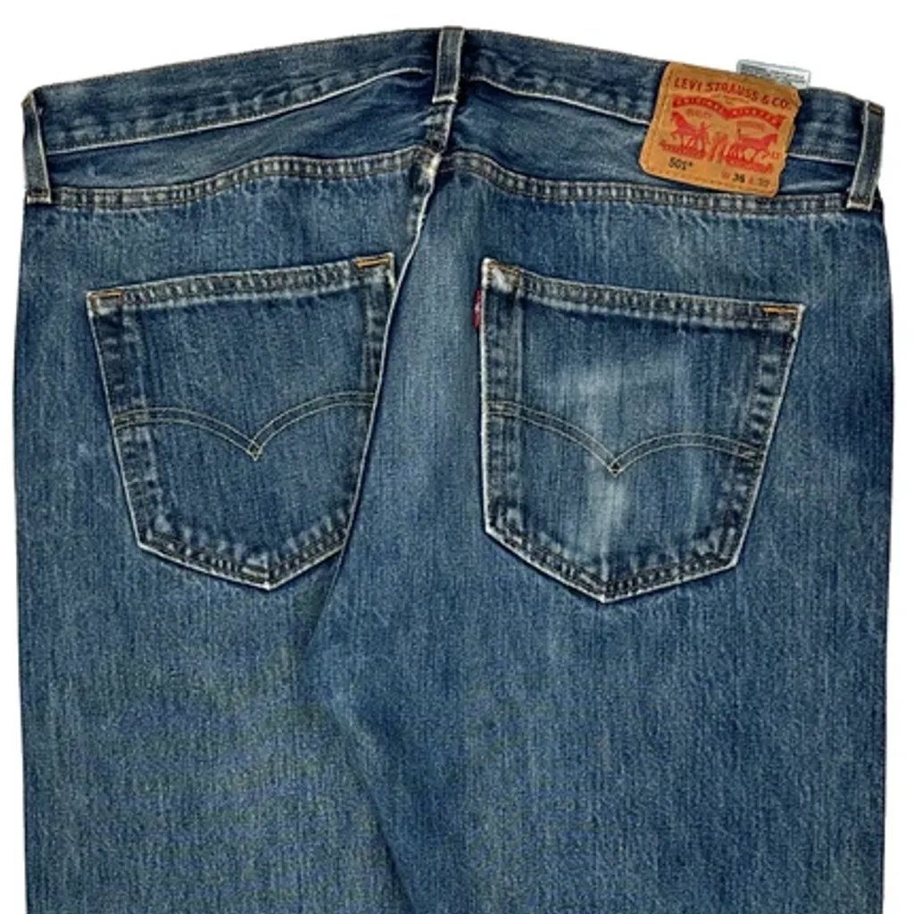 501 Levis Jeans - 36W 31L Blue Cotton - Image 8
