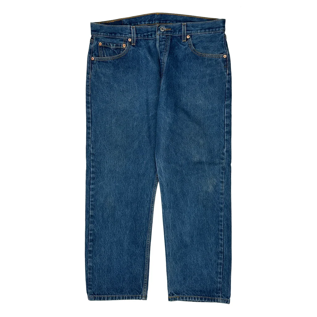 501 Levis Jeans - 36W 28L Blue Cotton - Image 2