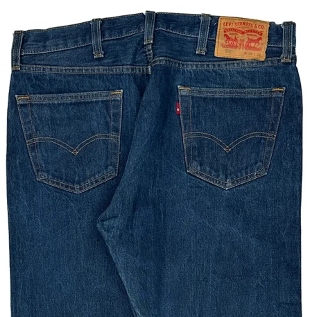 501 Levis Jeans - 36W 30L Blue Cotton - Image 7