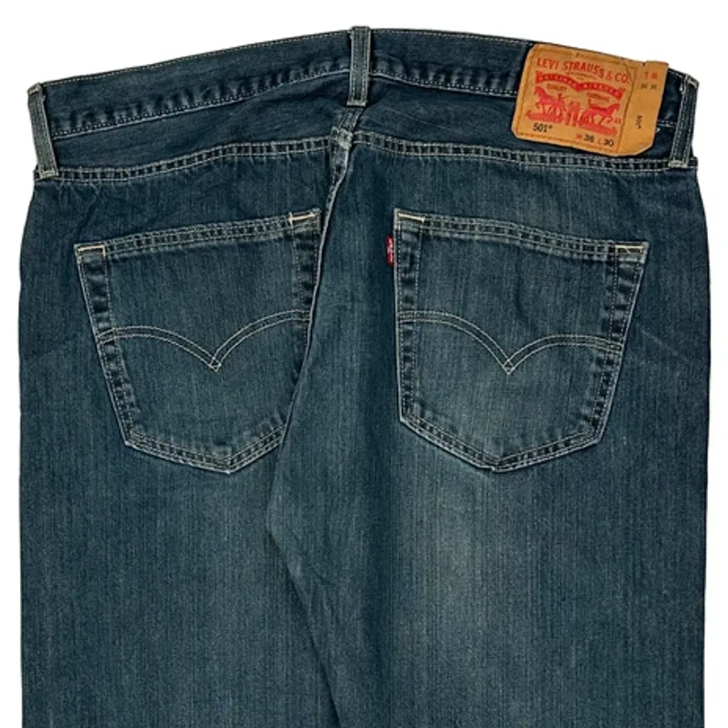 501 Levis Jeans - 36W 30L Blue Cotton - Image 6