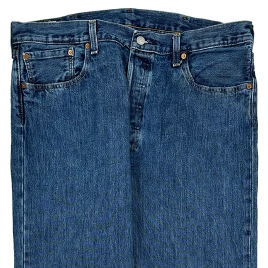 501 Levis Jeans - 36W 35L Blue Denim - Image 9