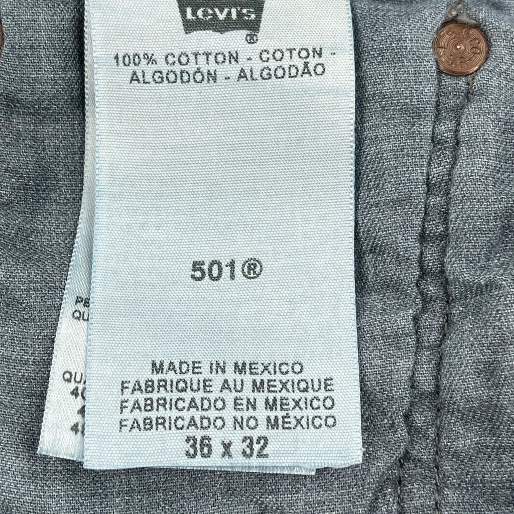 501 Levis Jeans - 36W 31L Blue Cotton - Image 6