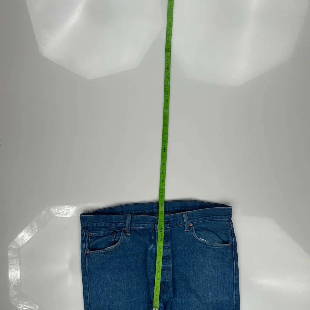 501 Levis Jeans - 36W 28L Blue Cotton - Image 4