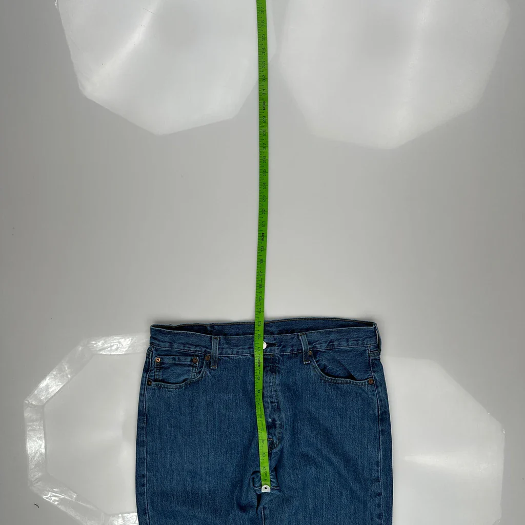 501 Levis Jeans - 36W 32L Blue Denim - Image 4