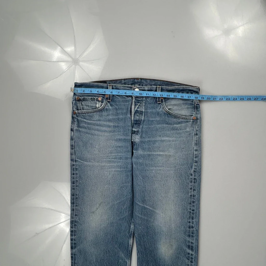 501 Levis Jeans - 36″ Waist Blue Cotton - Image 4
