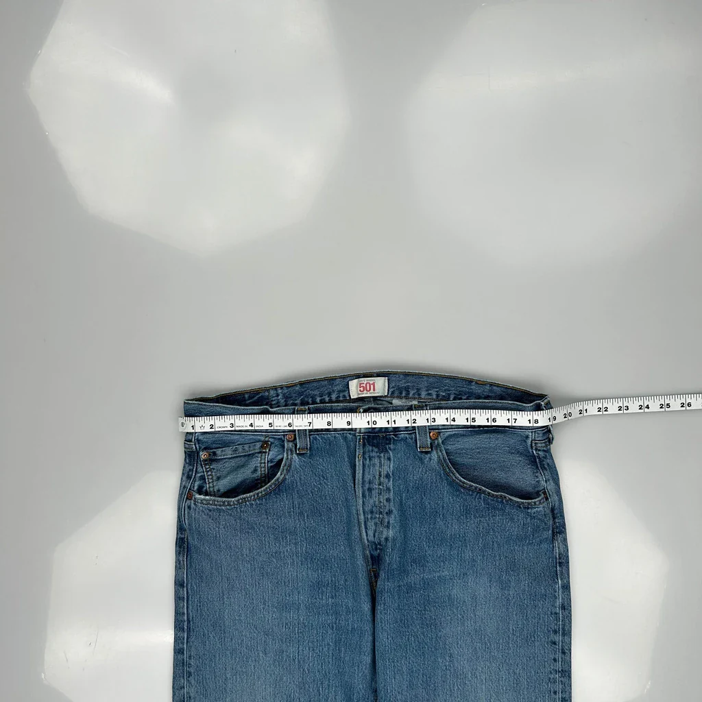 501 Levis Jeans - 38W 30L Blue Cotton - Image 4