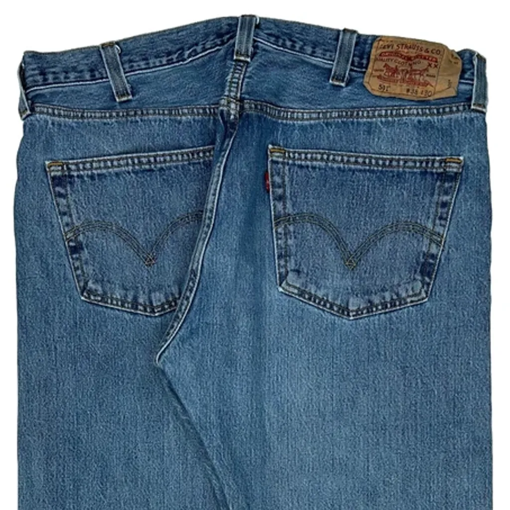 501 Levis Jeans - 38W 30L Blue Cotton - Image 8