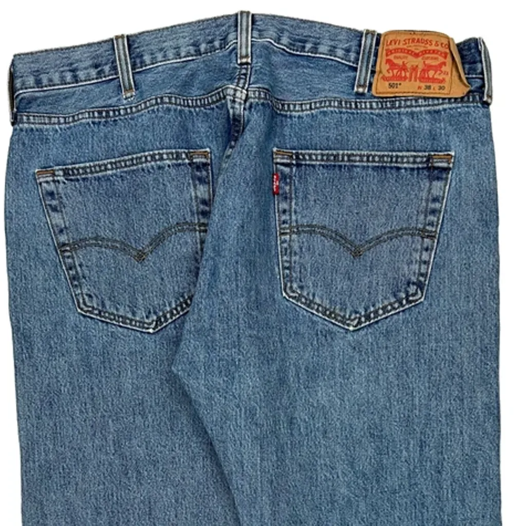 501 Levis Jeans - 38W 30L Blue Cotton - Image 8