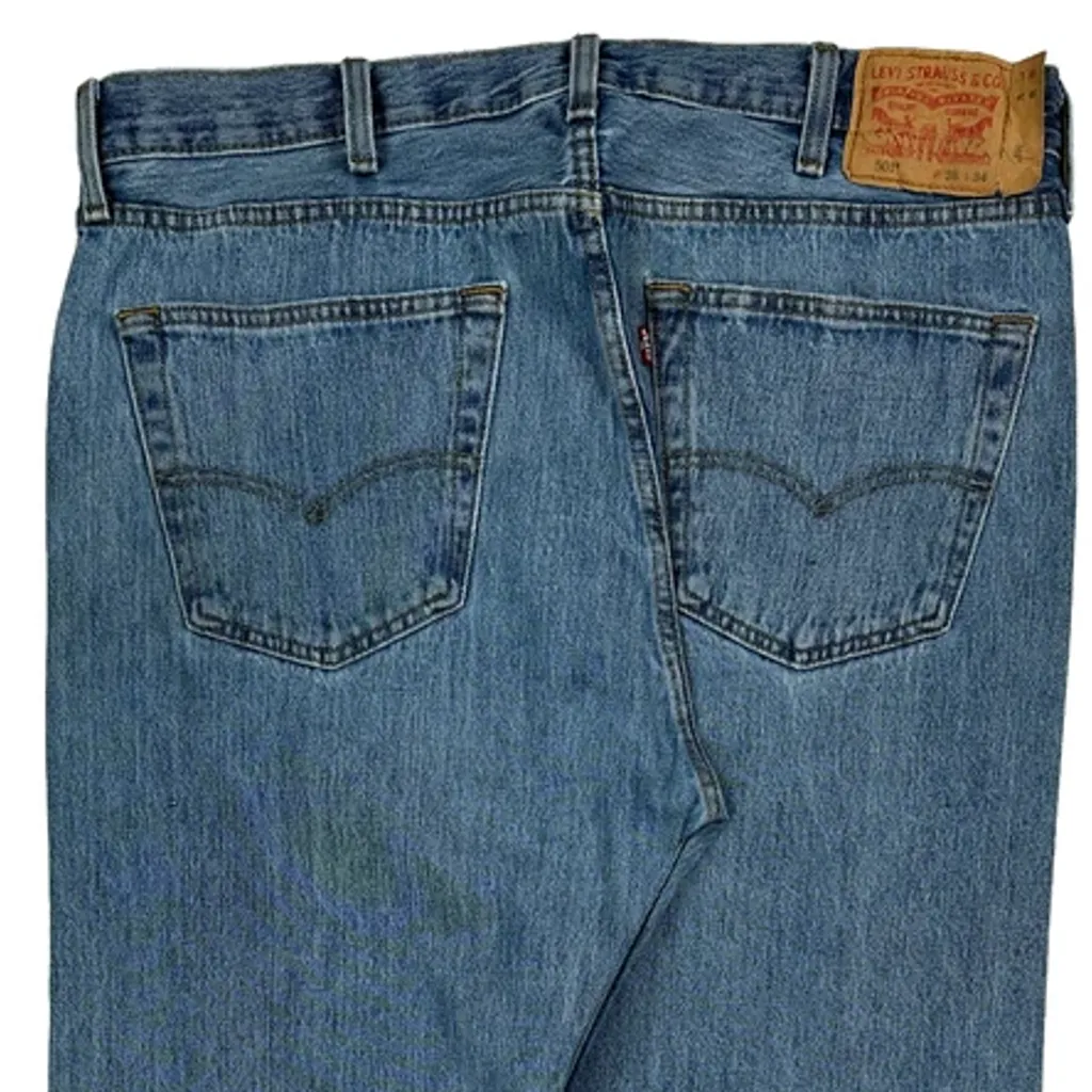 501 Levis Jeans - 38W 34L Blue Cotton - Image 7