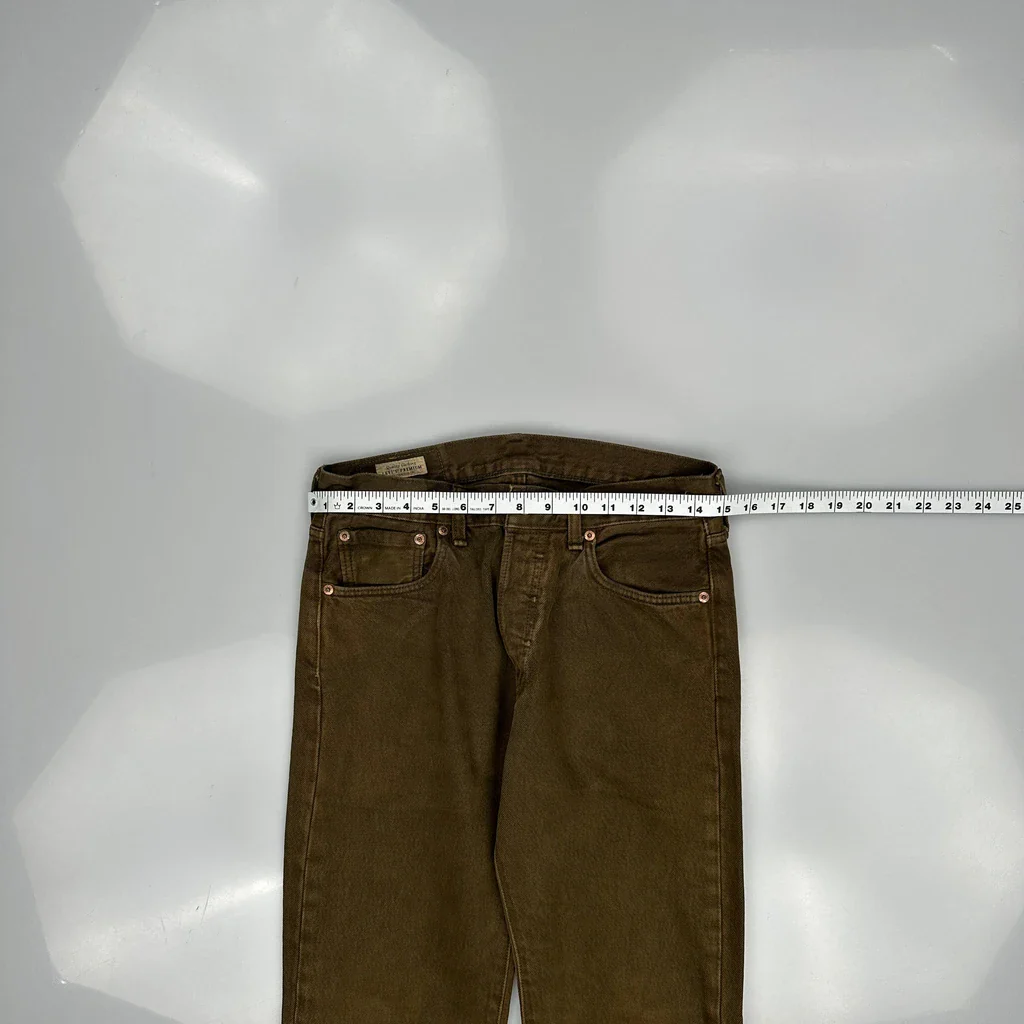 501 Levis Jeans - 28W 30L Brown Cotton - Image 3