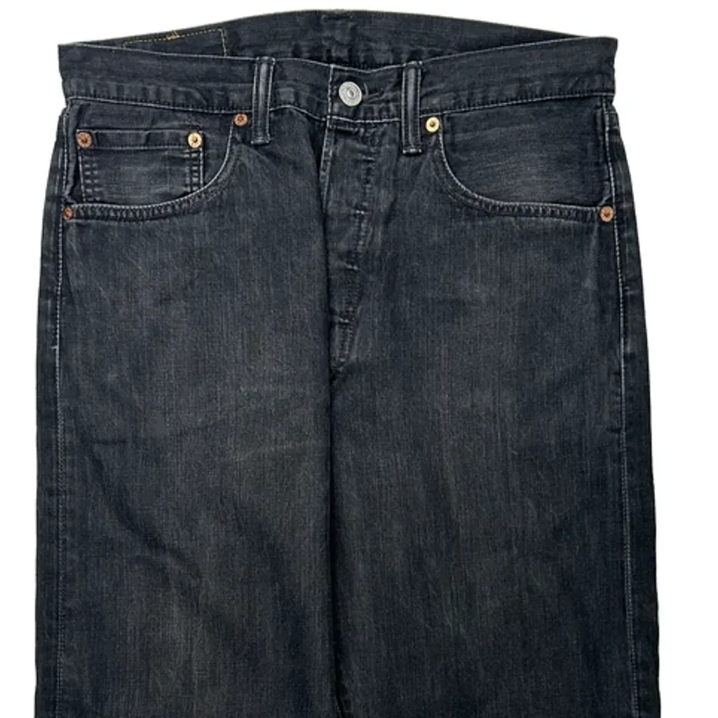 501 Levis Jeans - 30W 32L Dark Wash Cotton - Image 9