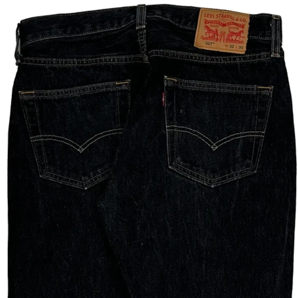501 Levis Jeans - 31W 28L Dark Wash Cotton - Image 8