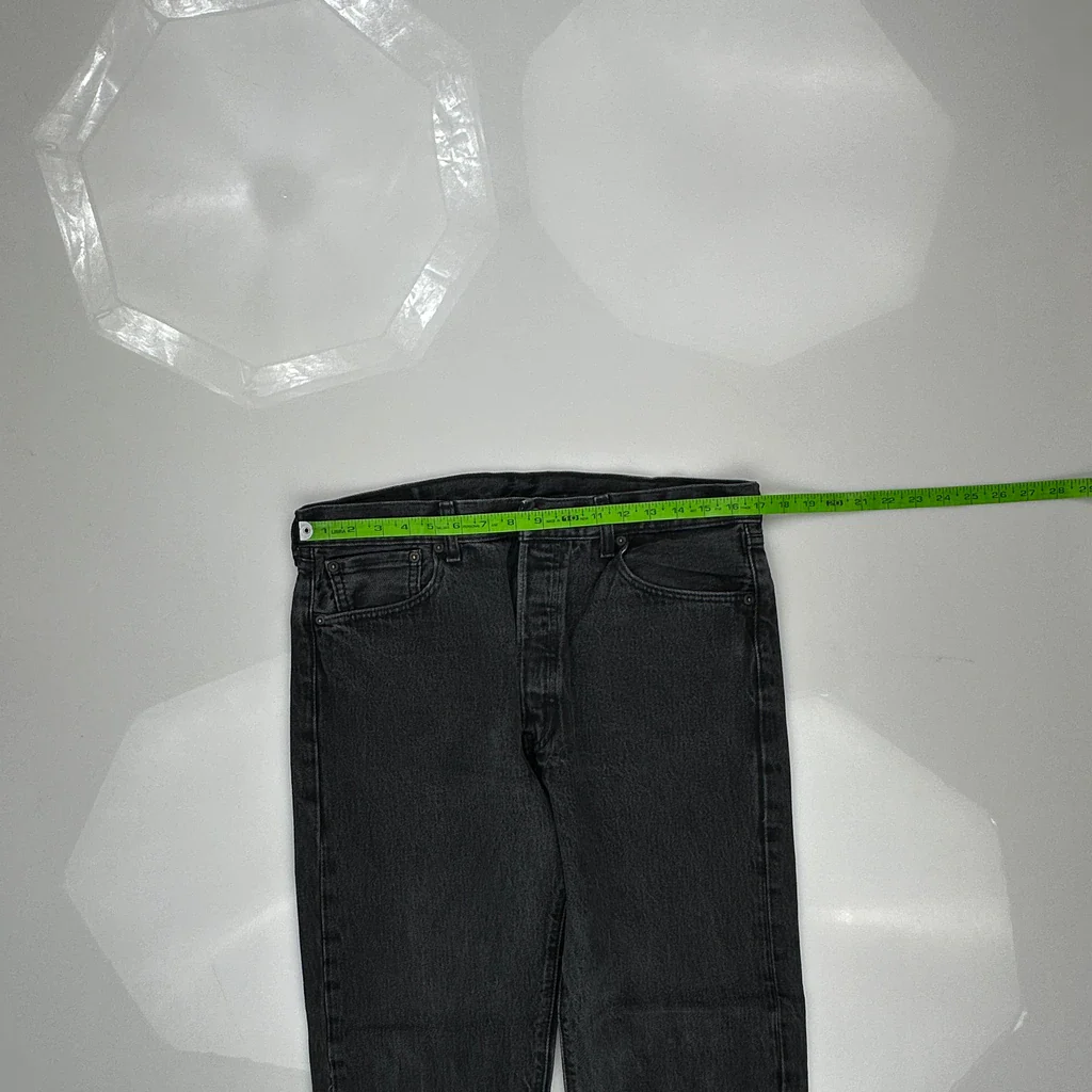 501 Levis Jeans - 34W 30L Gray Denim - Image 3