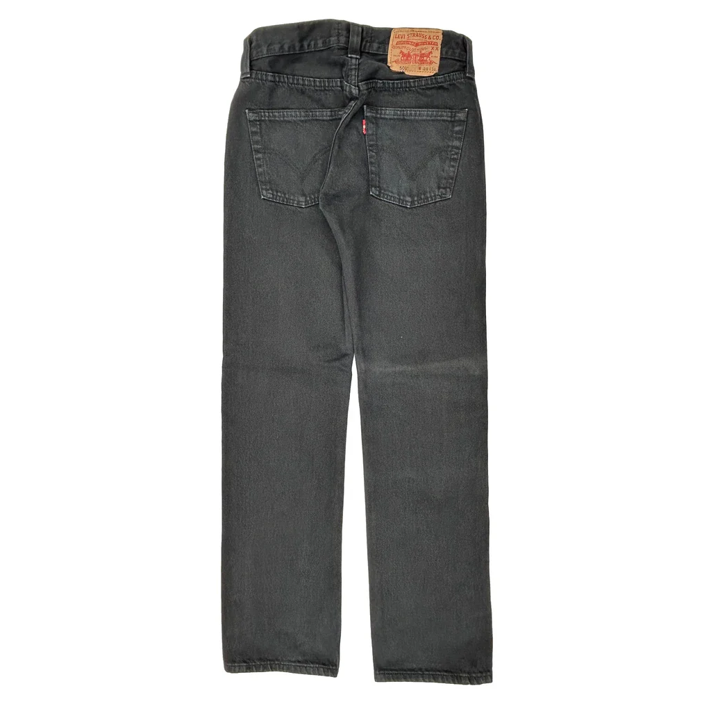 501 Levis Jeans - 26W 30L Grey Cotton