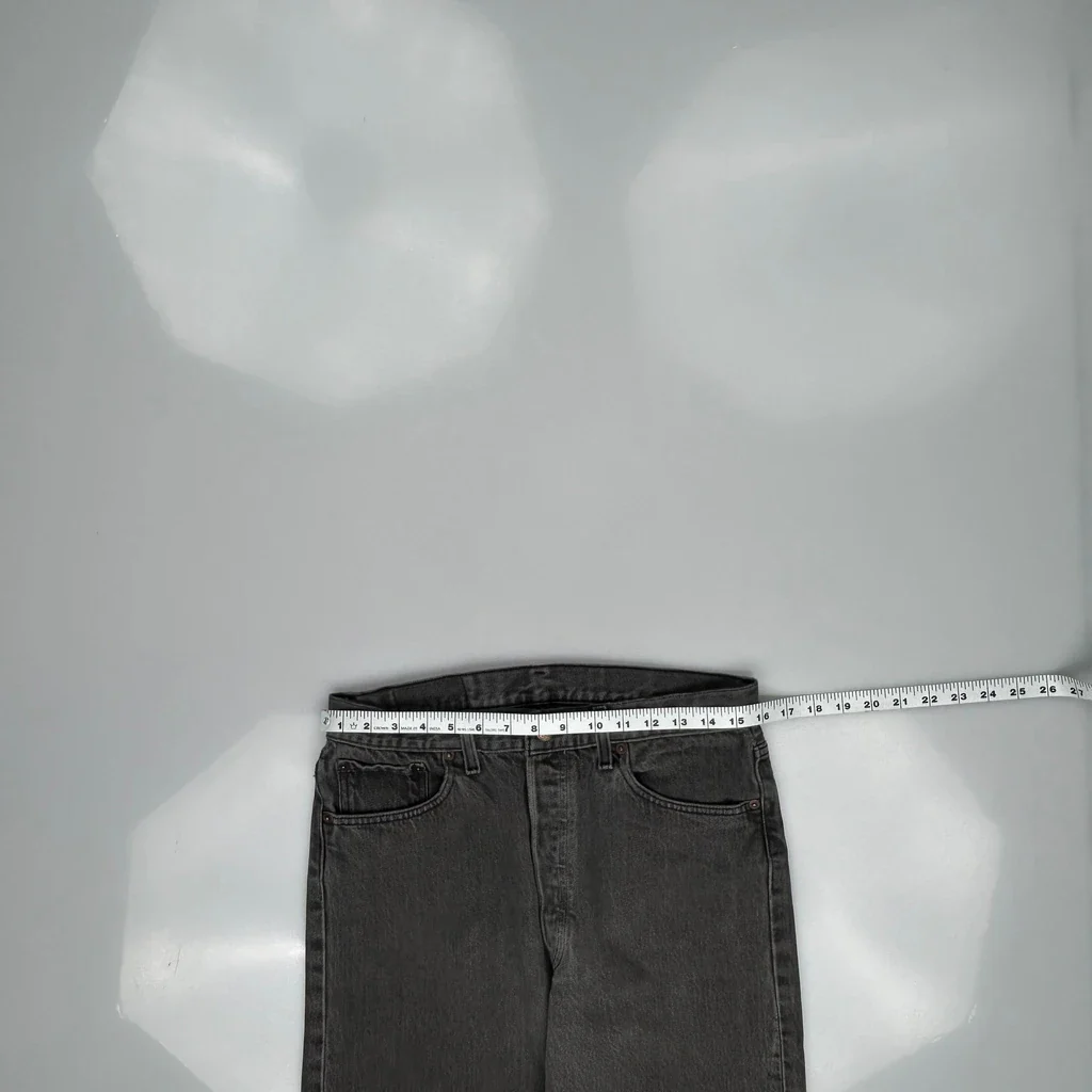 501 Levis Jeans - 32W 32L Grey Denim - Image 3