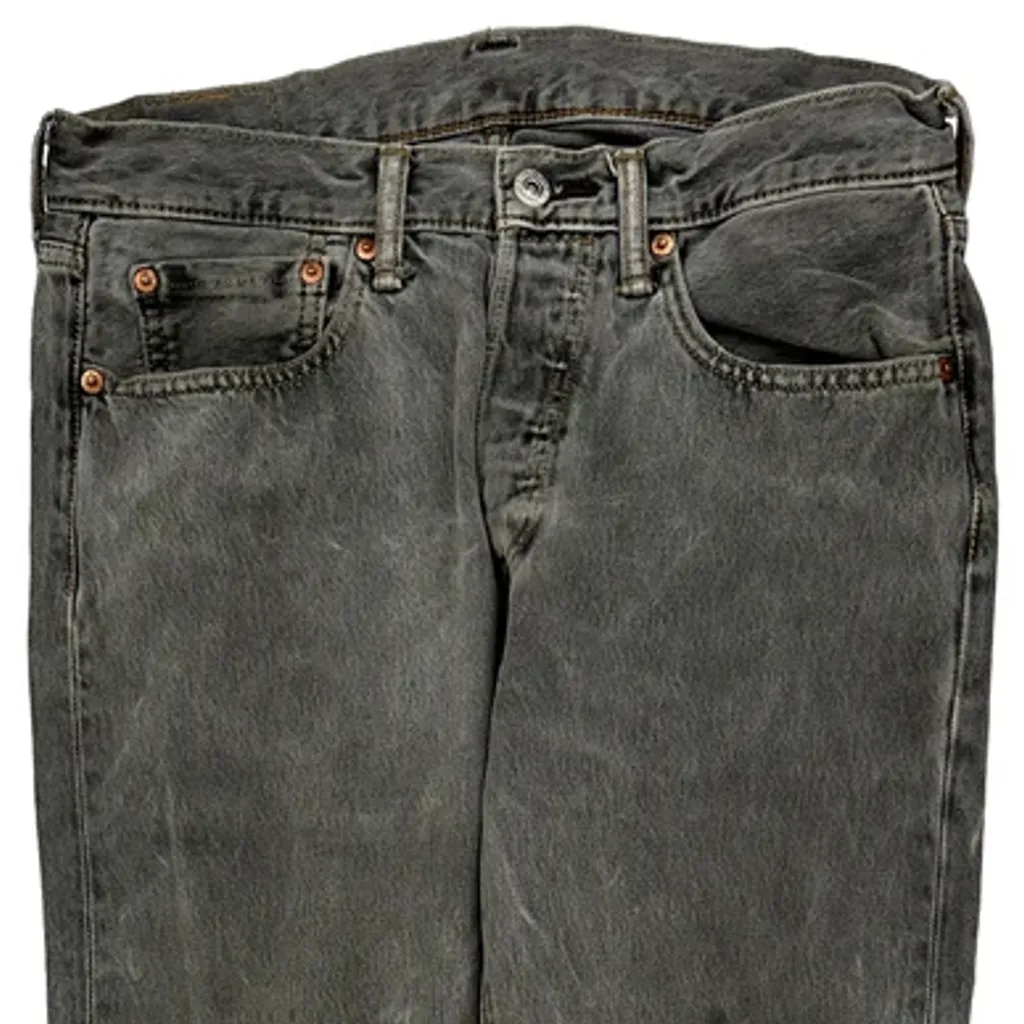 501 Levis Slim Fit Jeans - 32W 33L Grey Cotton - Image 10