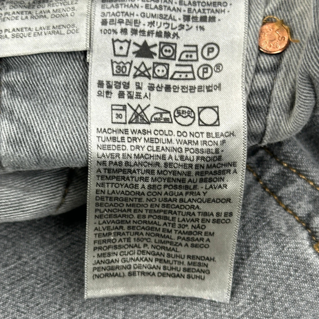501 Levis Slim Fit Jeans - 32W 33L Grey Cotton - Image 6