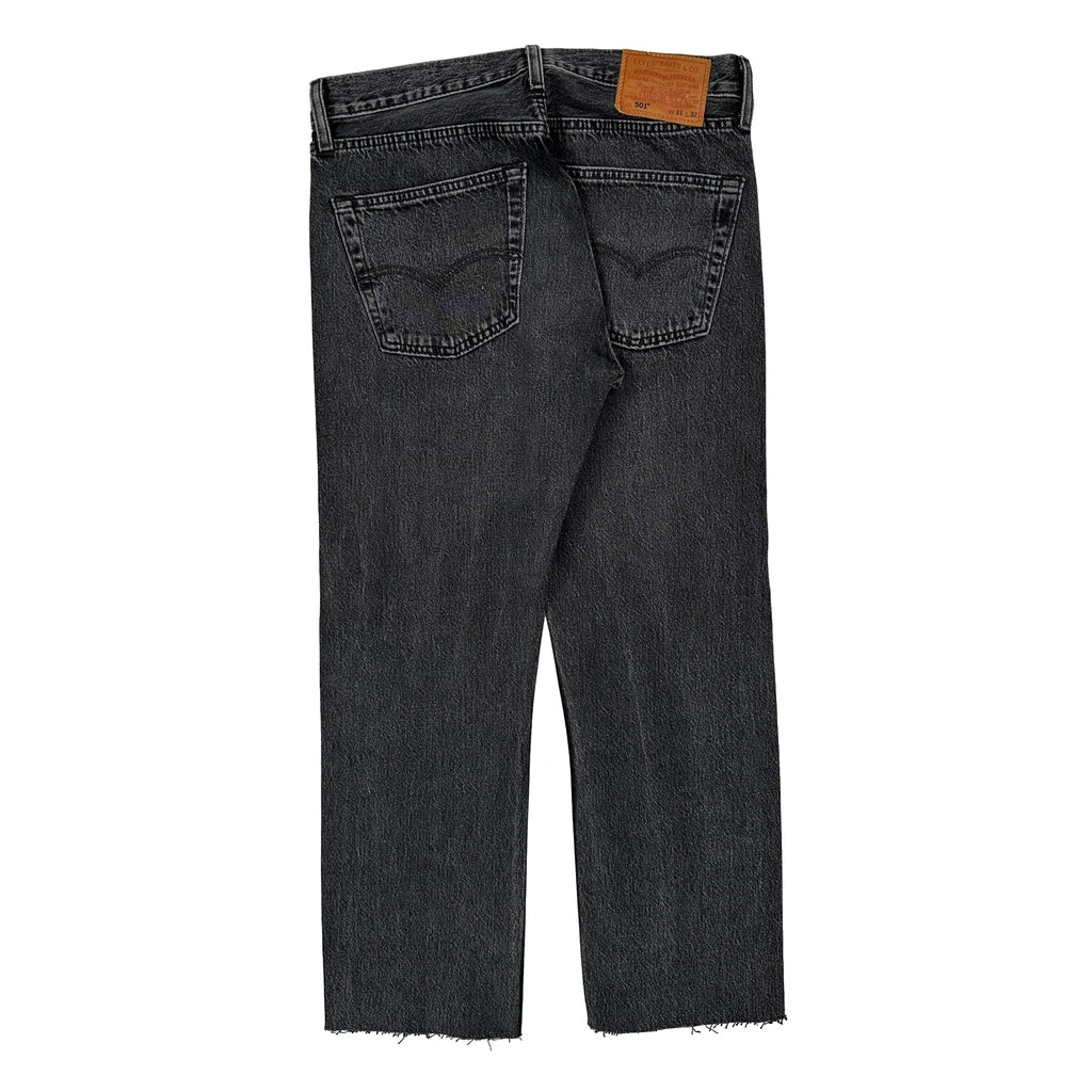 501 Levis Jeans - 32W 28L Grey Cotton