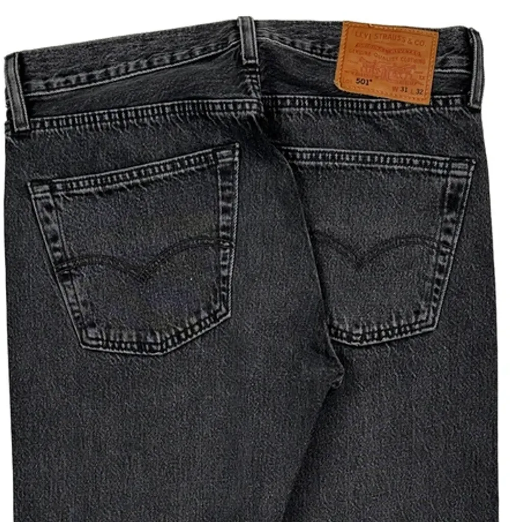 501 Levis Jeans - 32W 28L Grey Cotton - Image 9