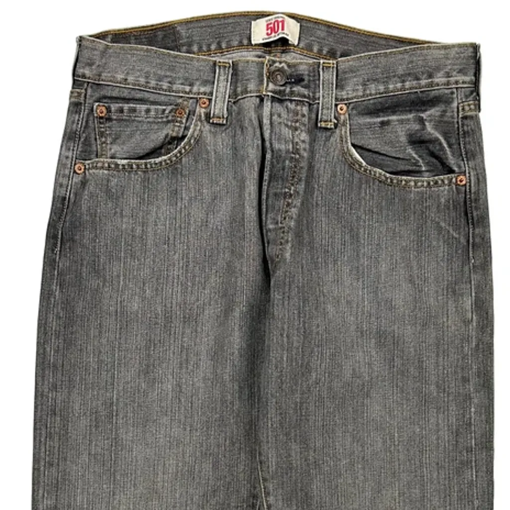 501 Levis Jeans - 32W 30L Grey Cotton - Image 9
