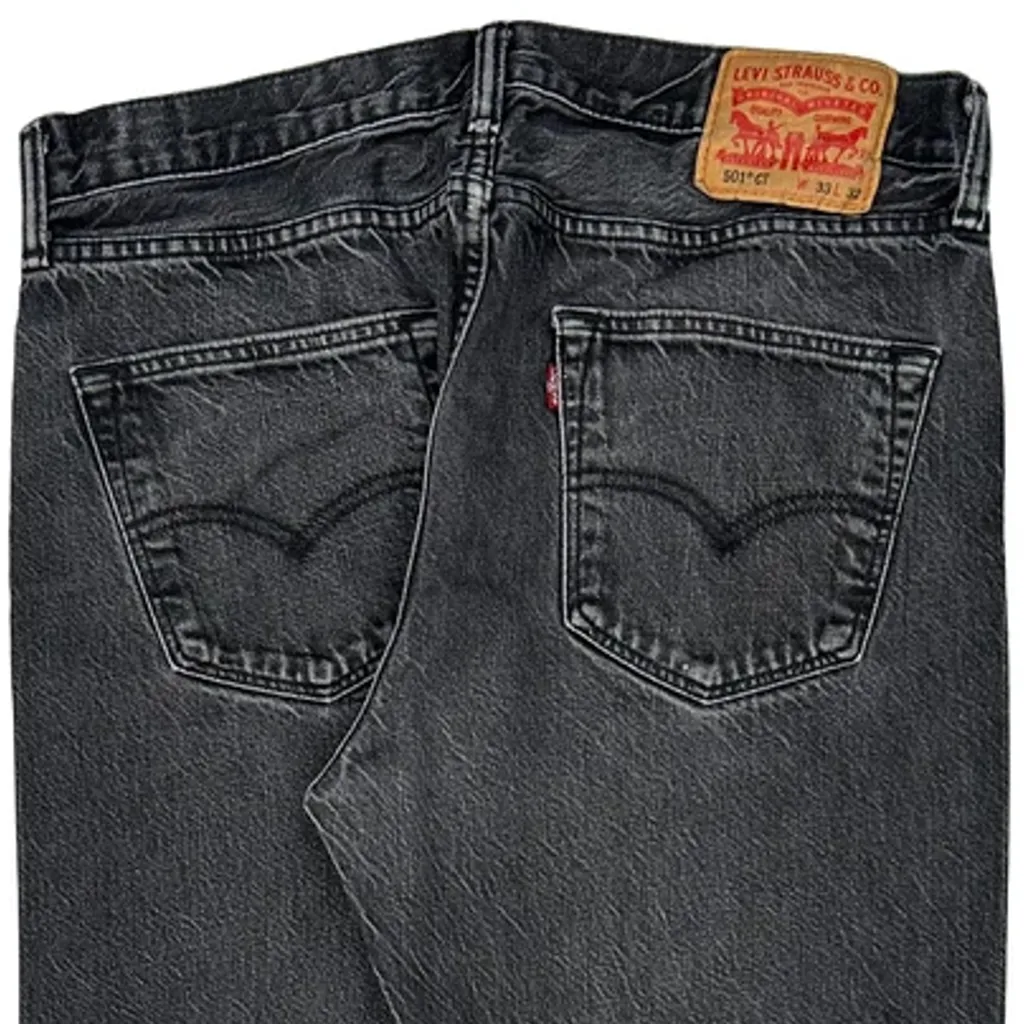 501 Levis Jeans - 33W 32L Grey Denim - Image 6
