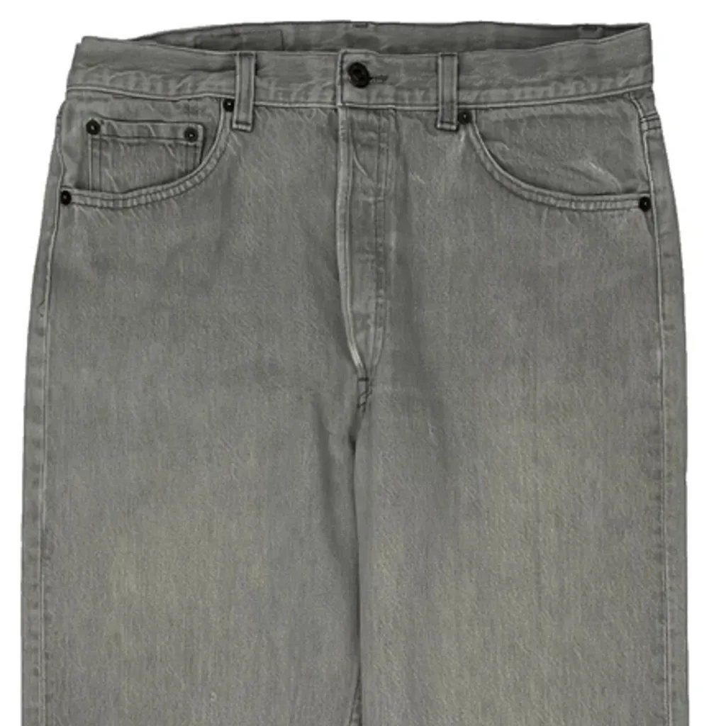 501 Levis Jeans - 34W 33L Grey Denim - Image 8