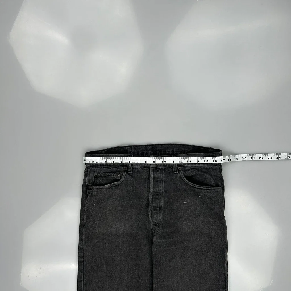 501 Levis Jeans - 34W 31L Grey Denim - Image 3