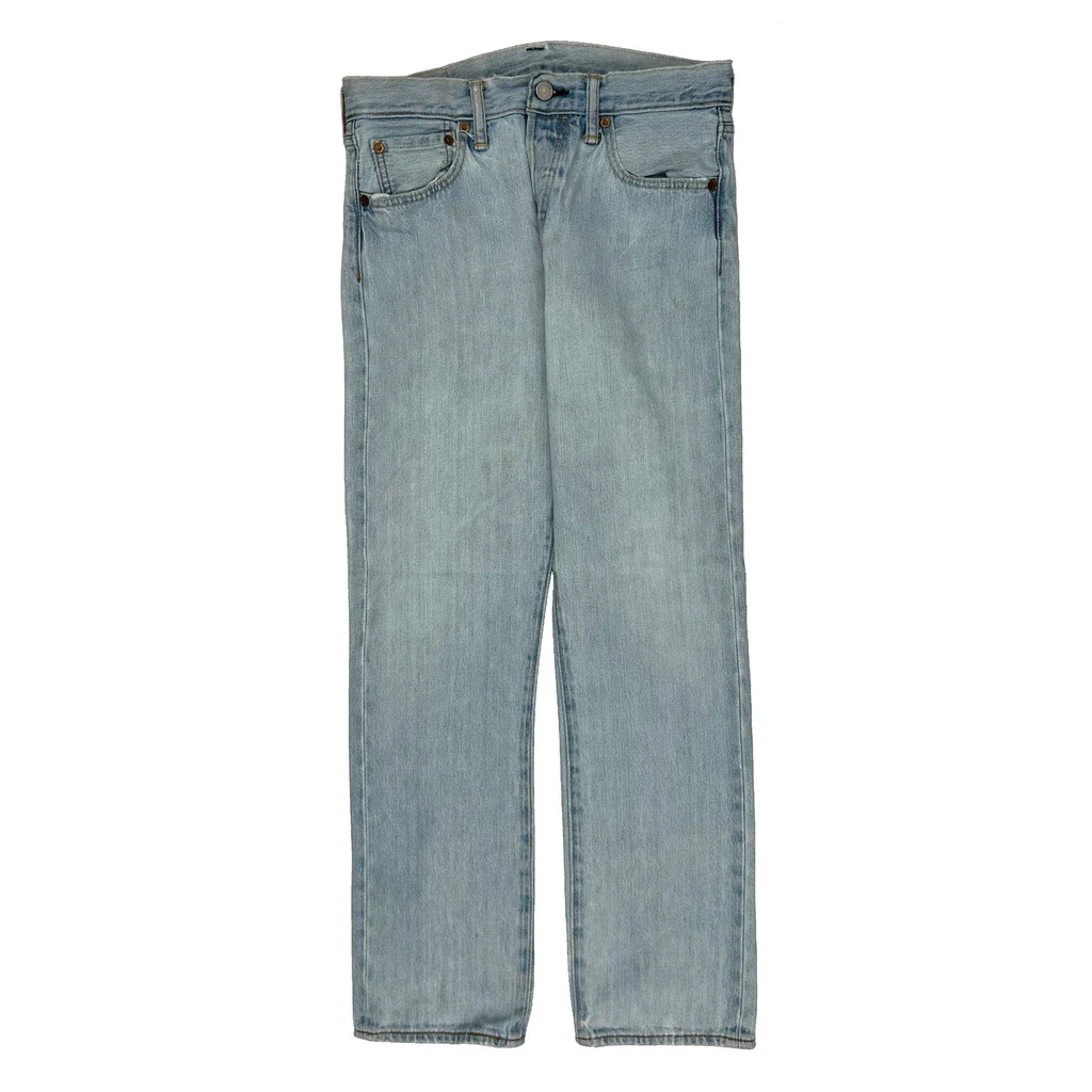 501 Levis Jeans - 30W 29L Light Wash Denim - Image 2