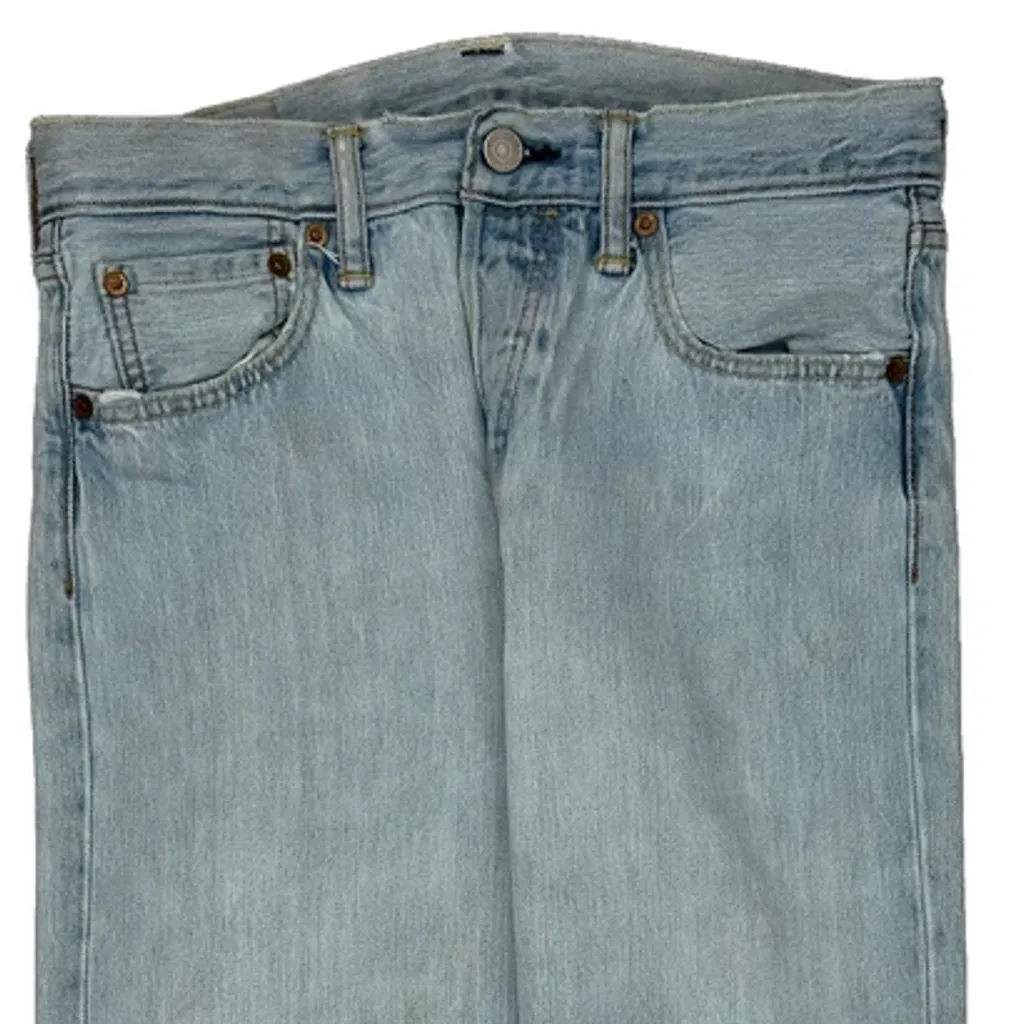 501 Levis Jeans - 30W 29L Light Wash Denim - Image 8