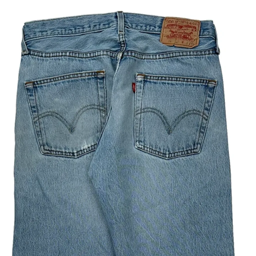 501 Levis Jeans - 30W 29L Light Wash Denim - Image 6