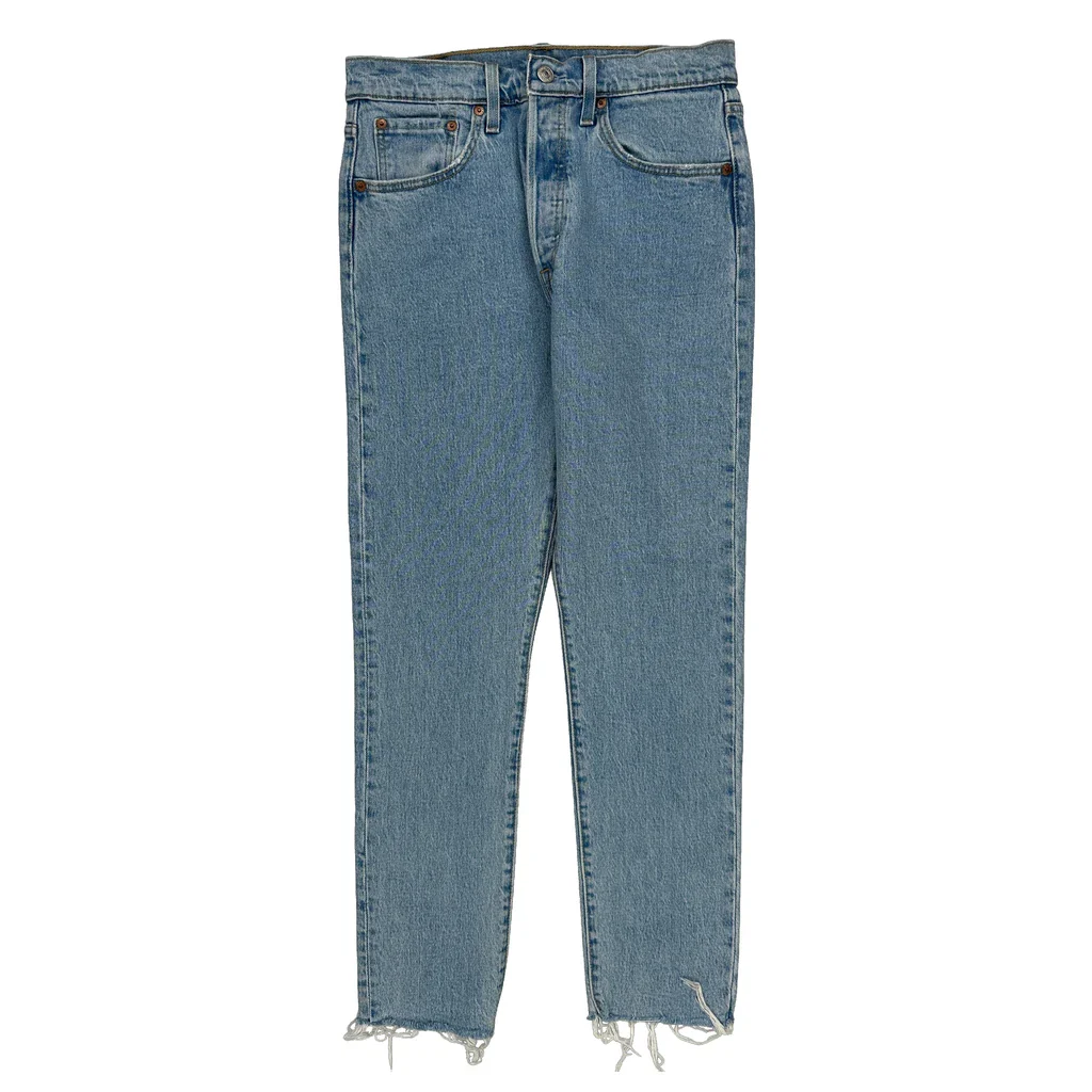 501 Levis Jeans - 30W 27L Light Wash Cotton - Image 2