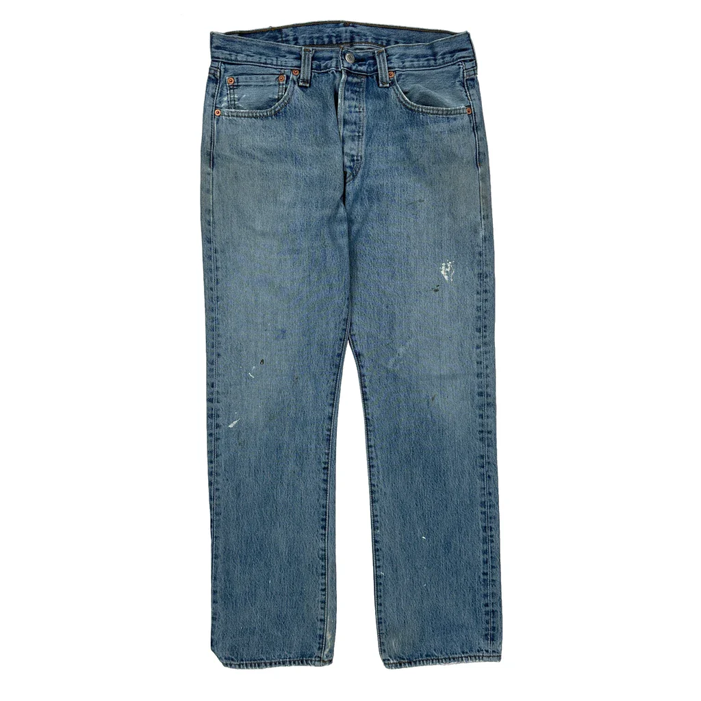 501 Levis Jeans - 30W 30L Light Wash Cotton - Image 2
