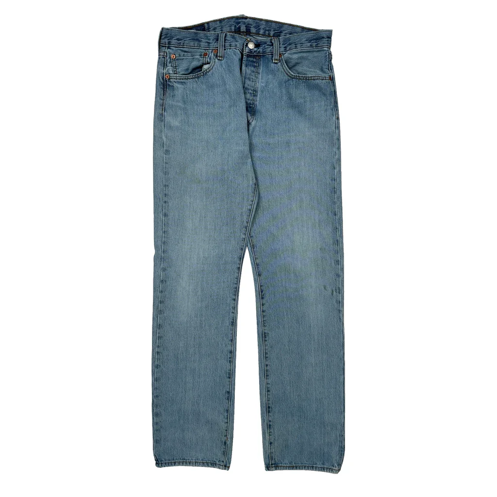 501 Levis Jeans - 31W 33L Light Wash Cotton - Image 2