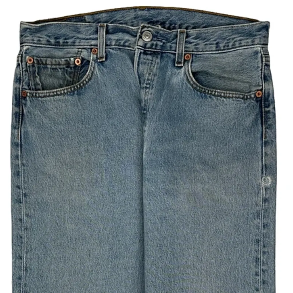 501 Levis Jeans - 32W 31L Light Wash Cotton - Image 10